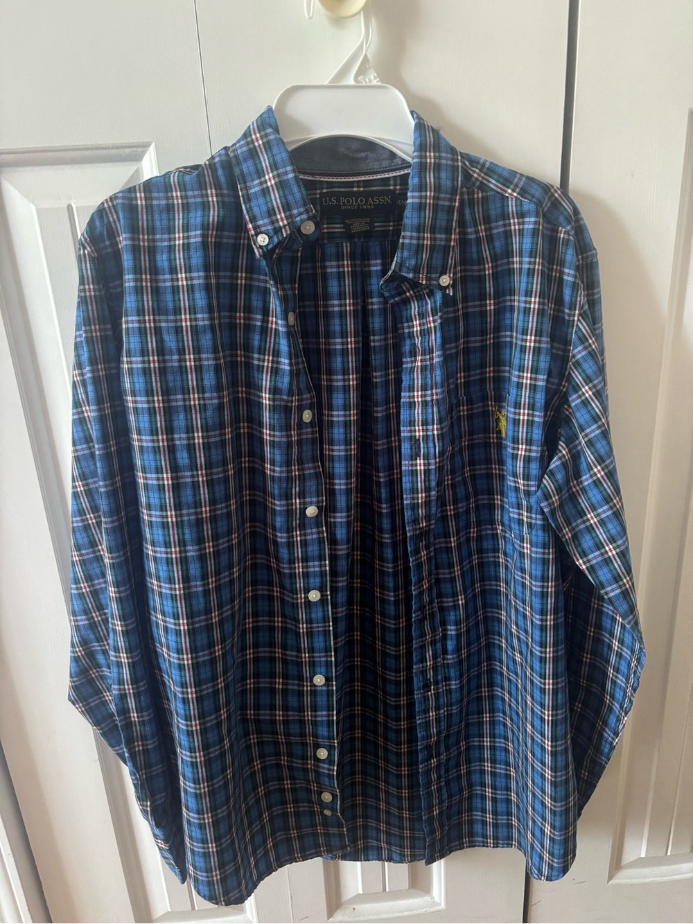 U.S. Polo Assn. Blue Plaid Button-Down Shirt